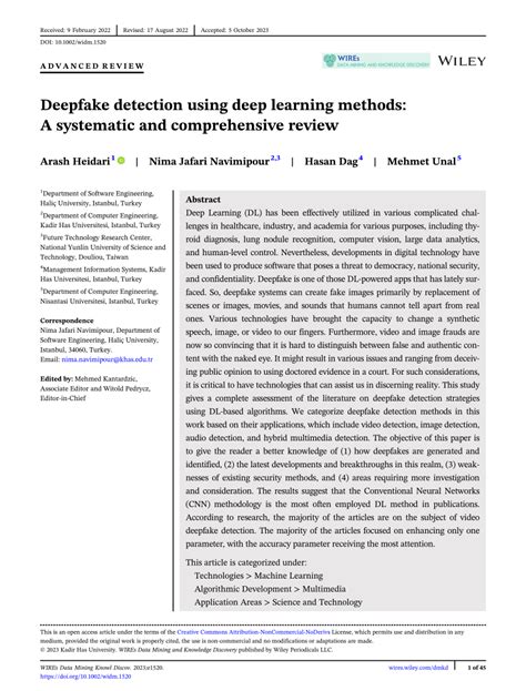 堀北真希 deepfake|Unmasking deepfakes: A systematic review of deepfake detection。